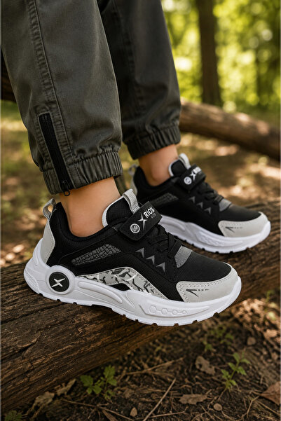 ALTUNTAŞ Boys' Velcro Non-Slip Sole Casual Sports Shoes School Shoes