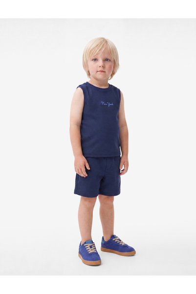 Koton Textured Sleeveless Crew Neck Cotton Undershirt with Embroidery Detail
