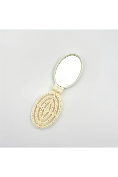 Choice YELLOW Portable Folding Hair Comb with Mirror, Lightweight & Travel-Fr...