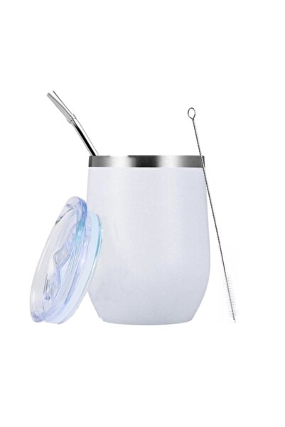 Choice 301-400ml white set Yerba Mate Gourd Set Double-Wall Stainless Steel M...