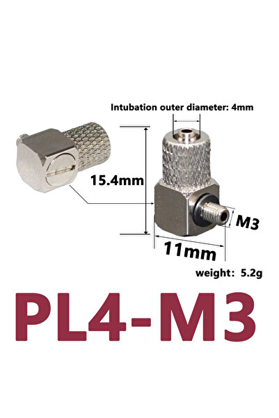 Choice9 PL4-M3 10pcs Male Thread M3 M4 M5 M6 Air Tube 3mm 4mm 6mm OD Mini Pne...