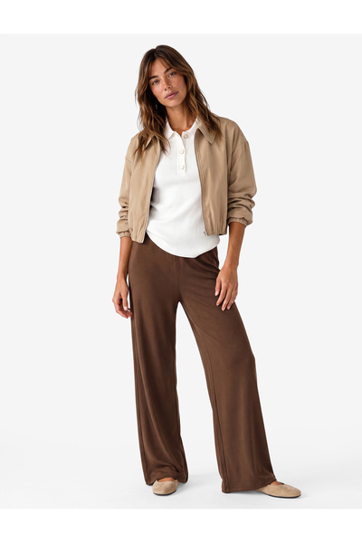 Koton Modal Blend Comfortable Cut Pajama Bottoms with Elastic Waist