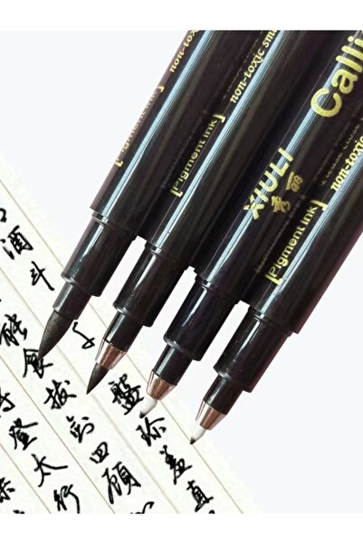 Choice dazhongxiaojixi 4 Different Size Refillable Soft Tip Pen for Calligrap...