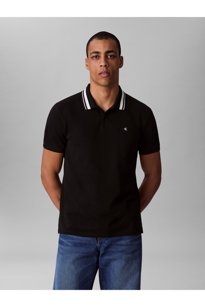 Calvin Klein Schwarze Polo-T-Shirts für Herren