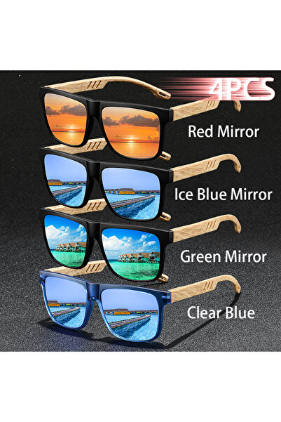 choice2 4PCSF70-2 4PCS Luxury Designer Sunglasses Set Classic Fashion Colorfu...