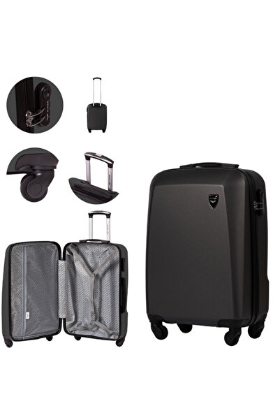 WINGS BRAND Bagaj de cabină Wings Plover 20", 4 roți, gri închis, material ABS+