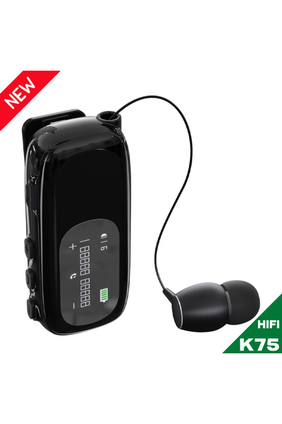 Choice سماعة أذن K75 Lavalier Business Bluetooth 5.4 للتحدث/الموسيقى لمدة 20 ...