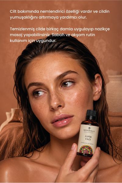 Monoville Aspir Yağı 30 ml Soğuk Sıkım Saf ve Doğal (Safflower Oil)