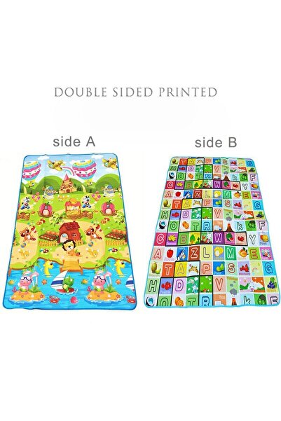 MoShuBe 180cmX120cmX0.3cm Farm Baby Play Mat Doubel Sided Animals Kids Rug Ed...