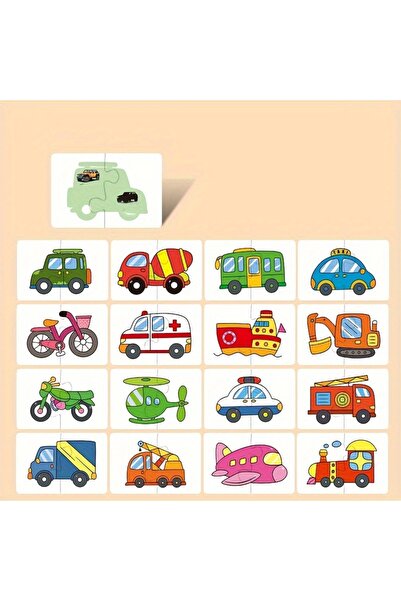 choice2 cars 16pcs Montessori Toddler Puzzle Cards Toys For Kids Jigsaw Match...
