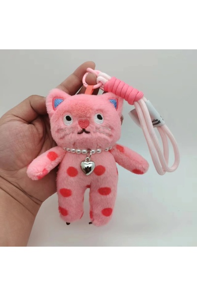 Choice3 10 15cm Kawaii Cat Plush Keychain Pink Cat Plush Pendant Animals Doll...