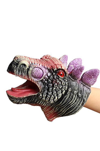 Choice stegosaur Hand Puppets Dinosaur Head Model Toy T-Rex Dino Jurass Shark...