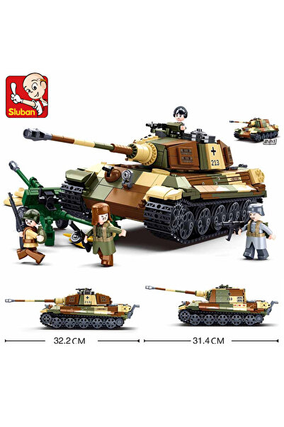 Choice SLUBAN 930pcs no box Sluban 930PCS Army Tiger King Heavy Tank Building...