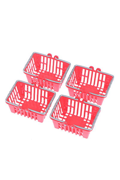 Choice Red Dollhouse Miniature Shopping Basket Toys Kids Mini Supermarket Sho...