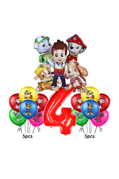 PAW PATROL 1set 4 1set Cartoon Ryder Birthday Decoration Aluminum Film Balloo...