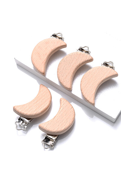 Choice8 Style 3 5pcs Woode Pacifier Baby Beech Wooden Animal Pacifier Metal C...