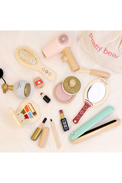 Choice Makeup Bag Children Wooden simulation makeup Toy Makeup Bag Simulation...