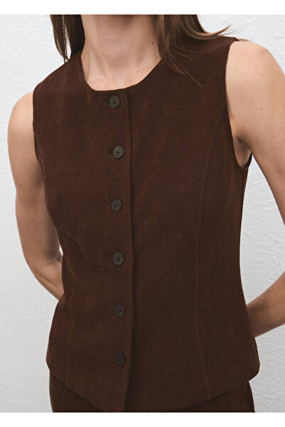 MANGO Woman Velvet Suit Vest