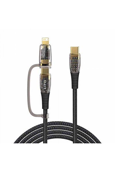 Lito Cablu Date si Incarcare USB-C - Lightning / USB-C LD12, 60W, 1.2m, Negru