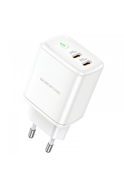 Borofone Incarcator Retea BN9, 35W, 3A, 2 x USB-C, Alb