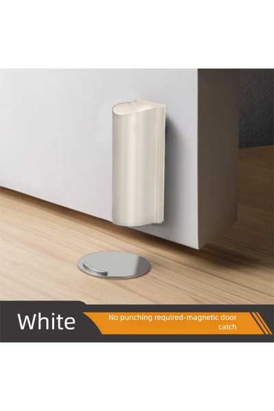Choice1 White Stainless Steel Magnetic Door Sucker, Black And White Gray Nail...