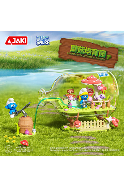 Choice5 Mushroom Farm Smurfs Painting Room Magic House Building Blocks Cartoo...