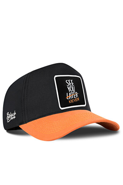 BlackBörk See You Later Never Logo Brick-Black Baseball Cap
