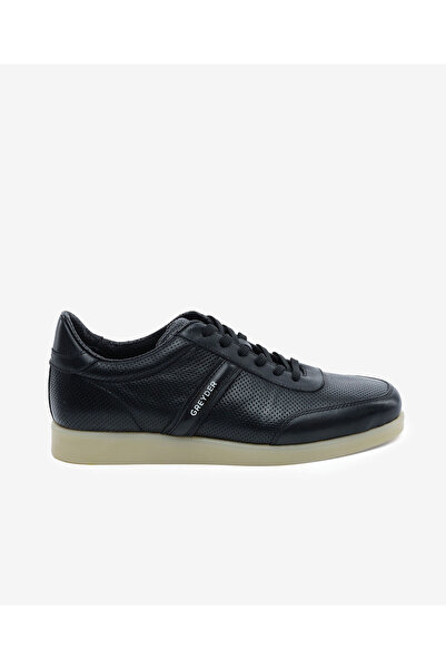 Greyder Erkek Siyah Hakiki Deri Sneaker Ayakkabı 5Y1SA18462