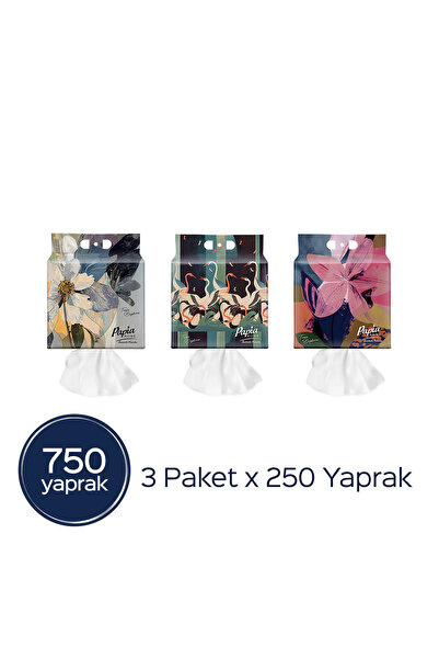 Papia Home Asmalı Havlu 750 Yaprak (3 Paketx250 Yaprak)