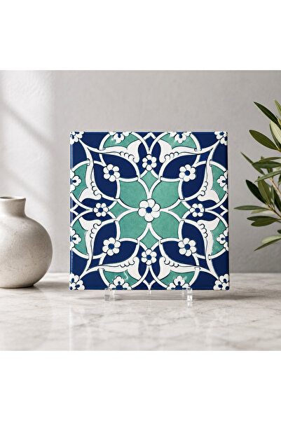 Armada Çini 20x20 Cm Ac 80 Selçuklu Iznik Desen Kütahya Çini Karo