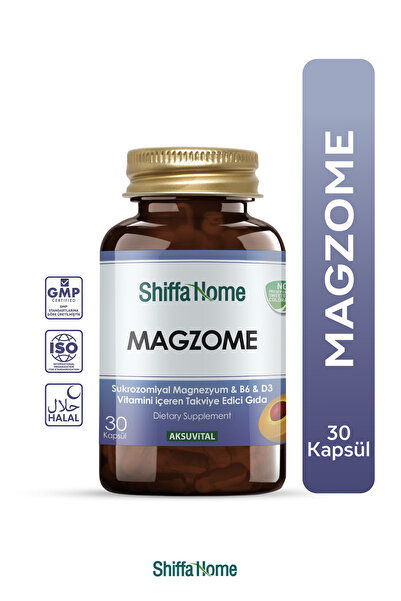 Shiffa Home MAGZOME Sukrozomiyal Magnezyum & B6 & D3 Vitamini 30 KAPSÜL