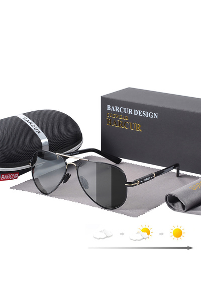 Choice4 BARCUR Original GoldPHC BARCUR Men Sunglasses Pilot Polarized Sun gla...