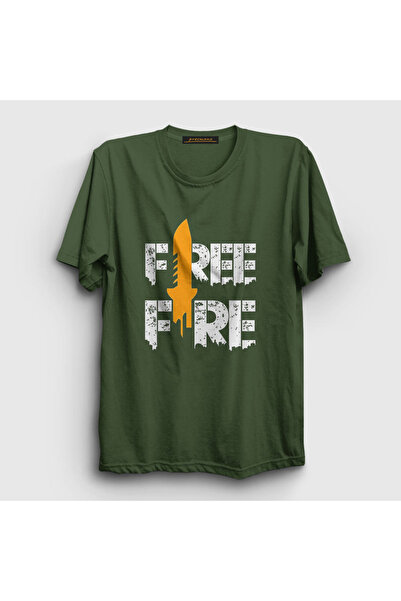 Presmono Unisex kaki nož V2 Free Fire T-shirt 232928tt
