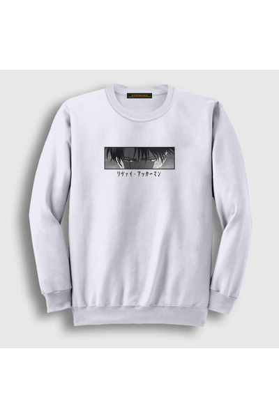 Presmono Unisex White Levi Ackerman Anime Attack On Titan Sweatshirt351118tt
