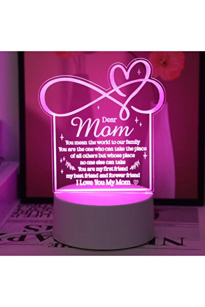 Choice Pink WHITE USB Powered Love Mom Night Light, the Ideal Gift for Mother...