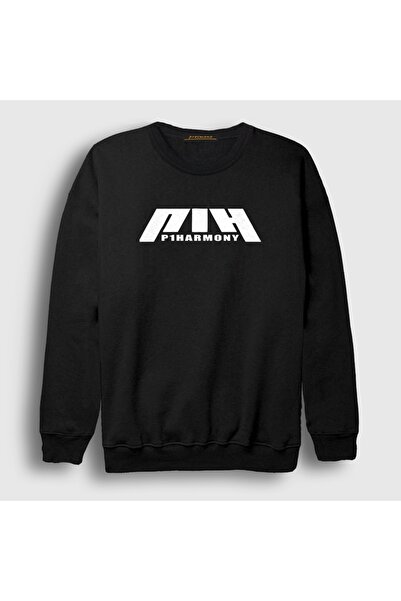 Presmono Unisex Black Logo K-Pop P1Harmony Sweatshirt 620307Tt