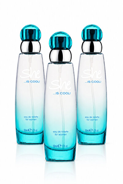 She Cool Kadın Parfümü Edt 50 ml 3 Adet