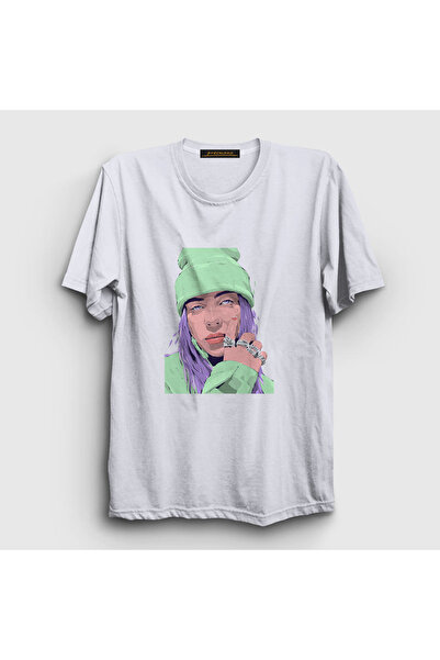 Presmono Unisex beli izgled Billie Eilish T-shirt 154320tt