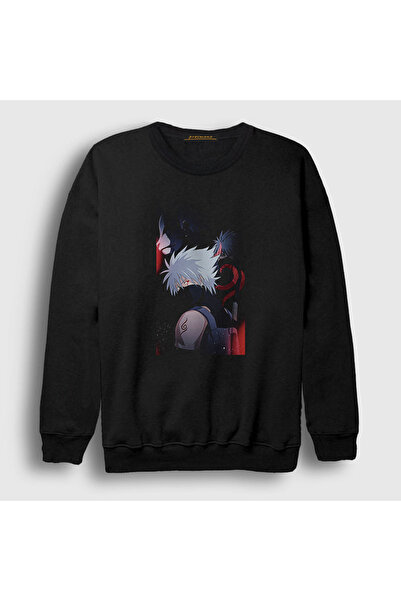 Presmono Unisex crna Kakashi V2 anime Naruto majica 133611tt