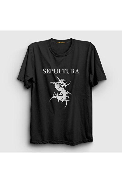 Presmono Unisex Black Logo Sepultura T-Shirt 173013Tt
