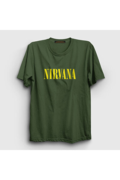 Presmono Tricou unisex Kaki Galben Nirvana 99703tt