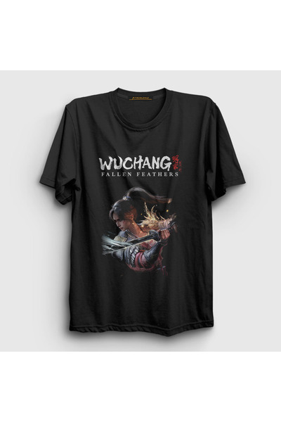 Presmono Unisex Black Poster Wuchang Fallen Feathers T-Shirt 562211Tt