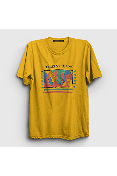 Presmono Unisex Yellow Vintage Talking Heads T-Shirt 493921Tt