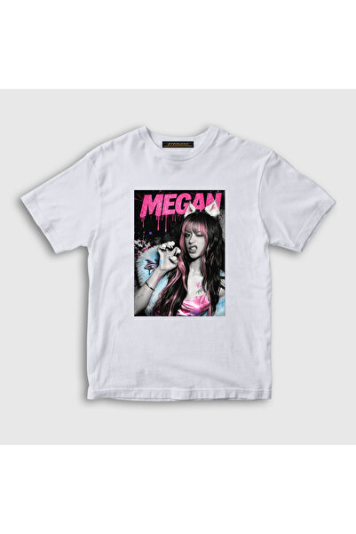 Presmono Unisex Kids White Cat Claw Megan Katseye T-Shirt 596521Tt