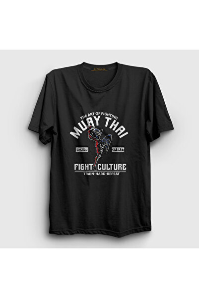 Presmono Unisex Black Fight Culture Mma Ufc Muay Thai T-Shirt 452263Tt