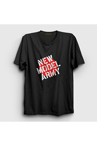 Presmono Unisex Black Logo Rock New Model Army T-Shirt 485541Tt