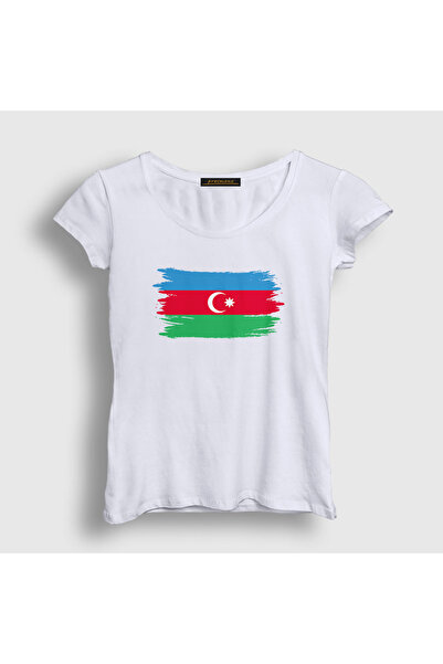 Presmono Ženska bela zastava Azerbejdžan Azerbejdžan T-shirt 536481tt