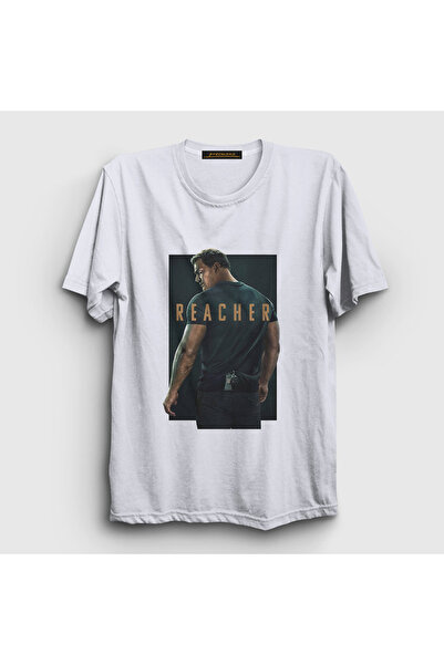 Presmono Unisex White Alan Ritchson Reacher T-Shirt 576233Tt