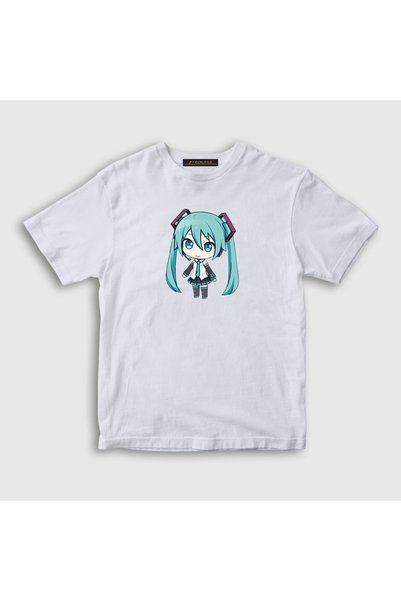 Presmono Unisex dečja bela Hatsune Miku Chibi anime T-shirt 538121tt