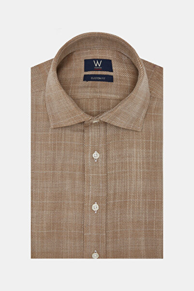 W Collection BEJ DOKULU GÖMLEK